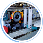 高端設備，集裁切與打磨一體，機械操作，精度高於普通設備20%